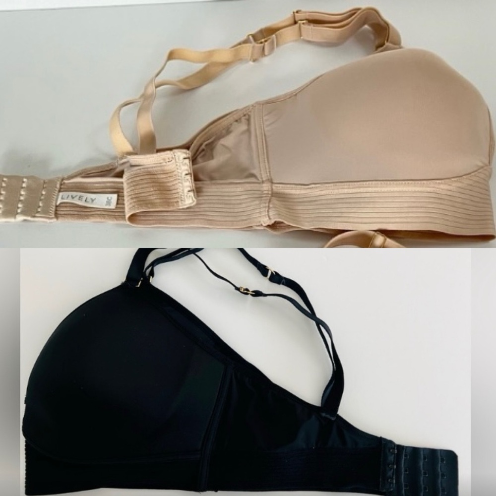 Lively bras- 2 pack; cream and blac